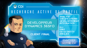 Annonce CDI : Développeur Dynamics 365FO - H/F