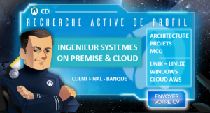 Annonce emploi en CDI : Ingénieur Systèmes Unix - Linux - Windows - AWS - H/F